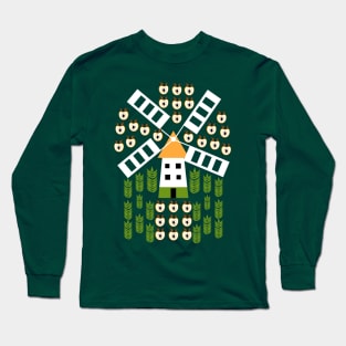 Windmill, apples and grains Long Sleeve T-Shirt